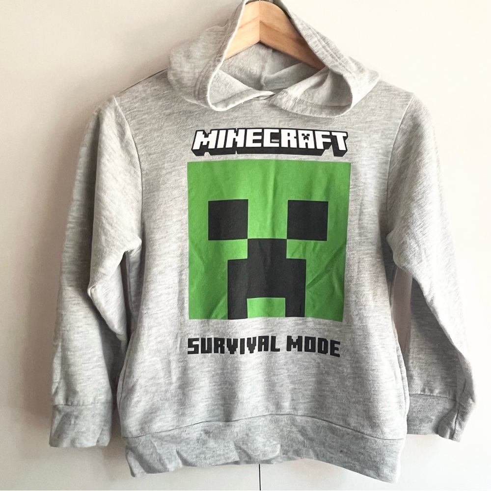 Minecraft survival mode hoodie sweatshirt small kids